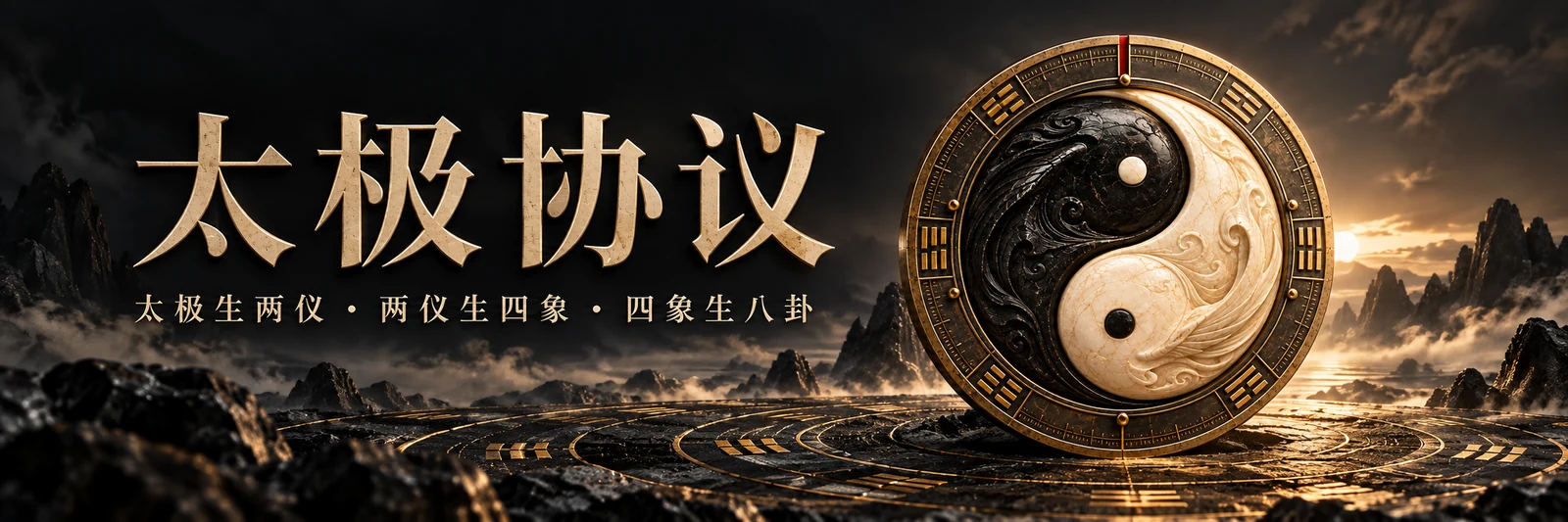 太极协议黑白双鱼与鎏金八卦环